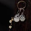 Sterling Silver Natural Hetian Jade Lotus Shape Earrings