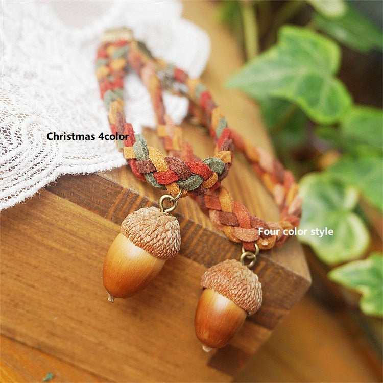 Little Oak Color Leather Rope Bracelet Female