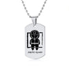 Engraved Squid Game Round Square Triangle Logo Stainless Steel Necklace Fashion Dog Tag Pendant Necklaces For Men Women