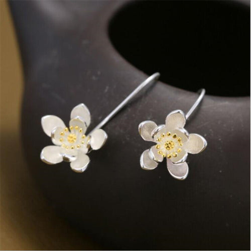 Copper Earrings Fashion Flower Lotus
