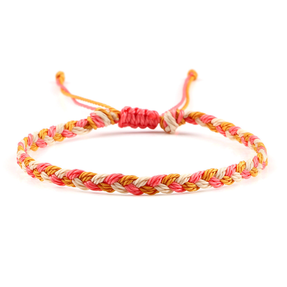 Women's Twist Weave Bracelet Dopamine Color