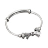 999 Sterling Silver Bow Bracelet For Women