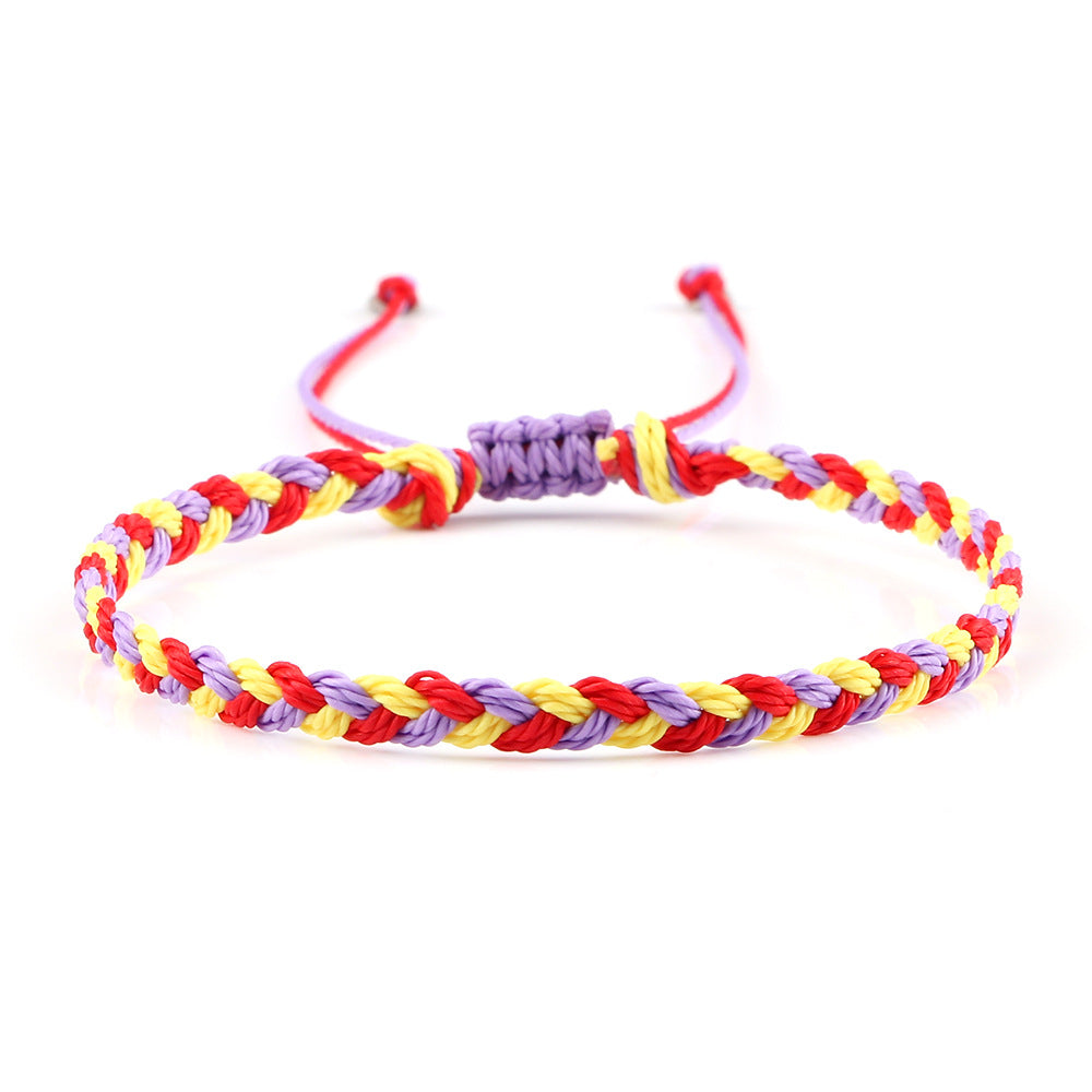 Women's Twist Weave Bracelet Dopamine Color