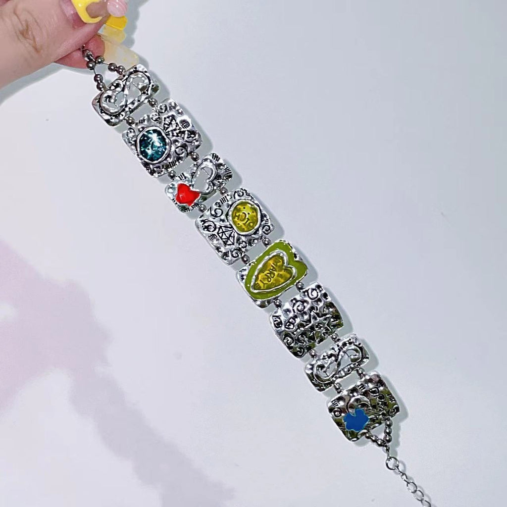 Embossed Color Enamel Bracelet Hot Girl