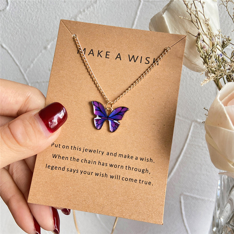 Multilayer Pearl Butterfly Necklace Multilayer Necklace Lady