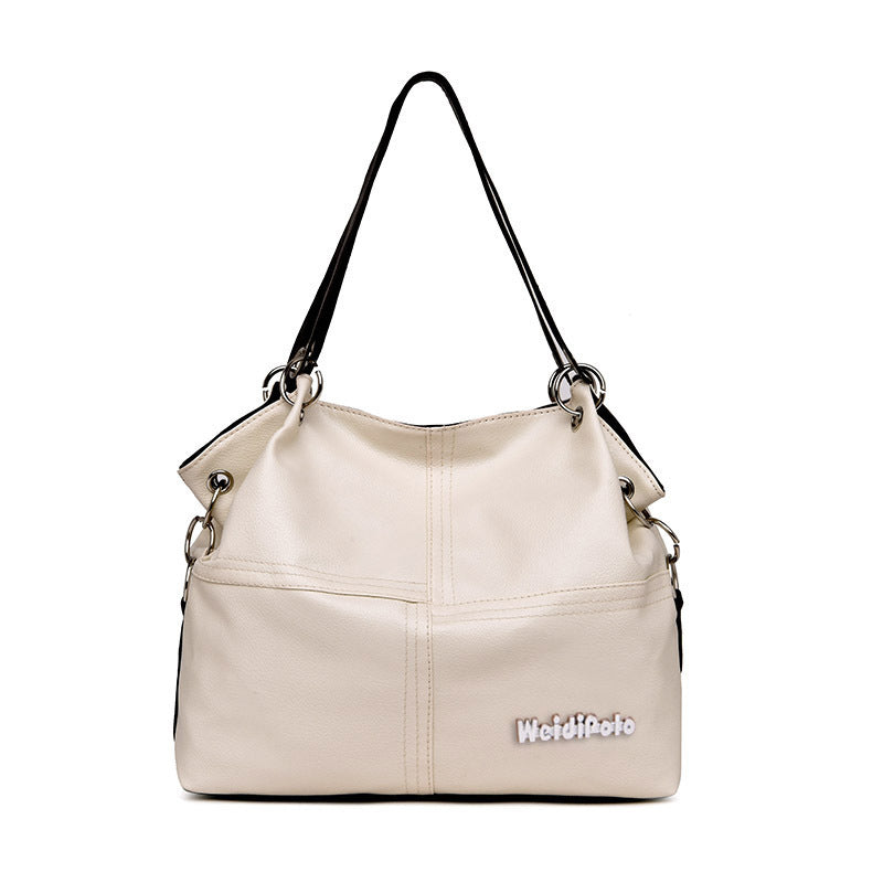 Women's Portable Fashion Stitching Messenger Shoulder Bag