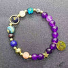 Twelve Constellations Bracelets Amethyst Blue San Constellation Lettering