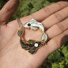 Creative Personalized Fashion Necklace Taiji Koi Drop Oil Necklace