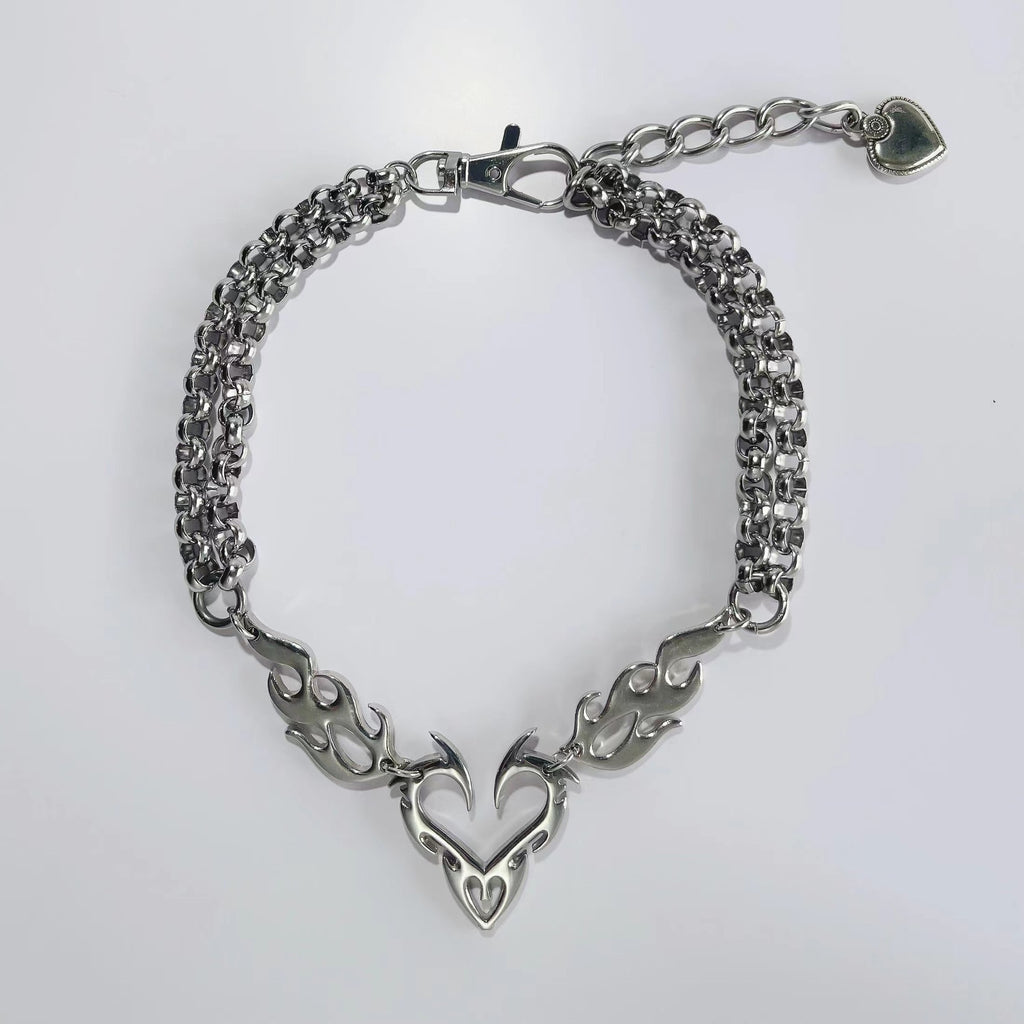 Hollow Flame Totem Love Necklace