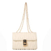 Solid Color Pleated Small Square All-match Simple Chain Shoulder Messenger Bag