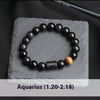Twelve Constellation Stretch Bracelet Natural Yellow Tiger's Eye Bead Bracelets