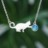 Cat Playing Ball Necklace Cartoon Cute Design Sense Necklace