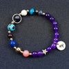 Twelve Constellations Bracelets Amethyst Blue San Constellation Lettering