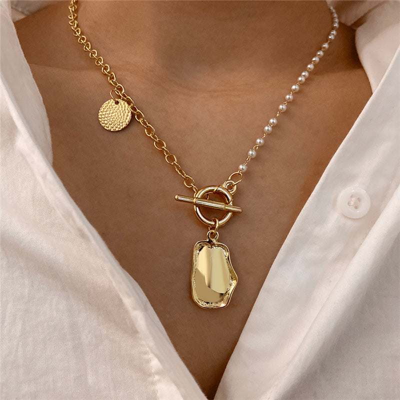 Multilayer Pearl Butterfly Necklace Multilayer Necklace Lady