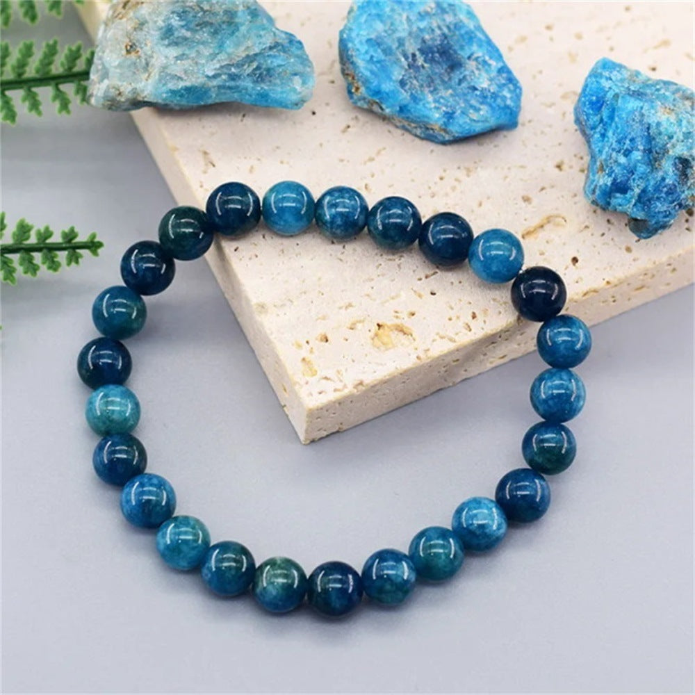 Apatite Bracelet Men's And Women's Same Plain Color Matching Clothing Handmade Beaded