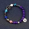 Twelve Constellations Bracelets Amethyst Blue San Constellation Lettering