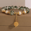 Green Phantom Quartz Crystal Bracelet For Women