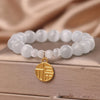 Opal Bracelet Niche High Sense Single Circle Fu Character Tag All-matching