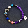 Twelve Constellations Bracelets Amethyst Blue San Constellation Lettering