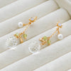 Women's White Crystal Drop Earrings