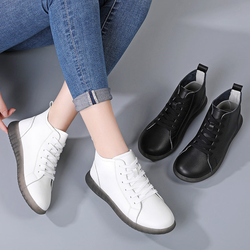 Women's Boots Shoes Flats Ankle Boots Leather Oxford