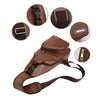 Luxury Brand Messenger Bag Leather Men Chest Bag Vintage Crossbody Shoulder Bag Men's Business Sling Bags Male Casual Chest Pack