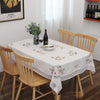 Countryside Handmade Cotton Table Cloth Pure White Embroidery