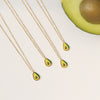 Small Colorful Oil Necklace Avocado Student Necklace