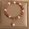 Natural Strawberry Quartz Bracelet Women