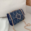 Lingge Chain Small Bag Western Patent Leather Shoulder Messenger Bag