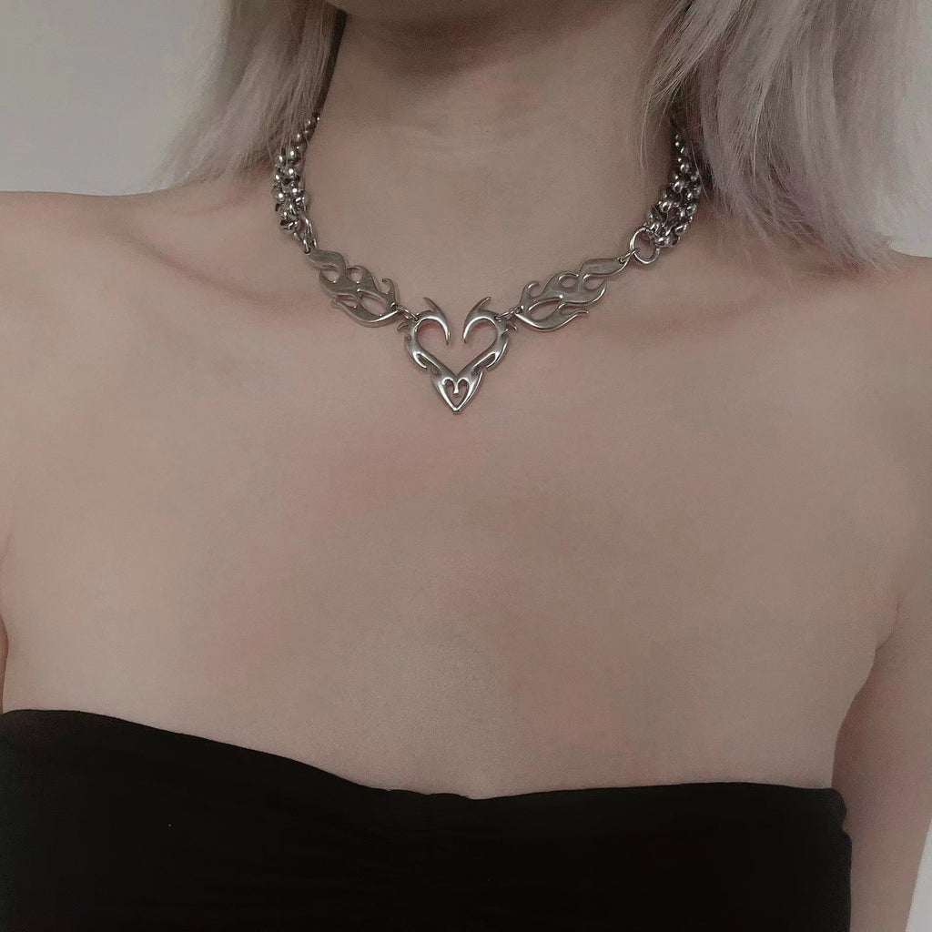 Hollow Flame Totem Love Necklace