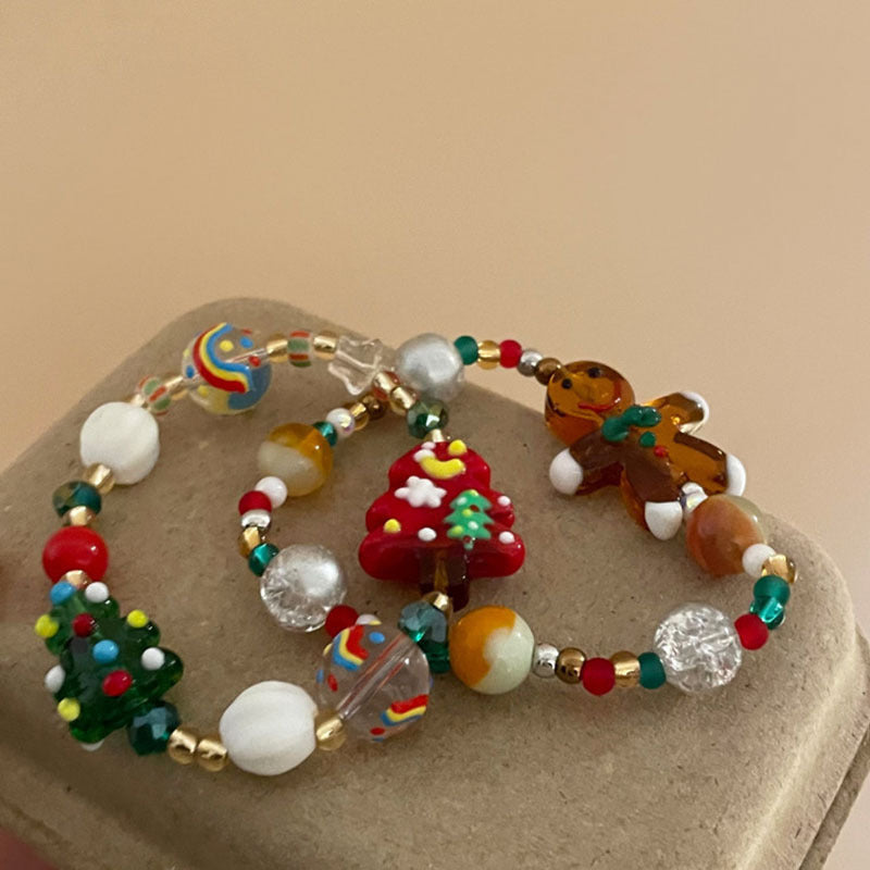 Contrast Color Beaded Stitching Bracelet Fashion