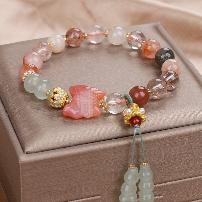 Ethnic Style Natural Color Hair Crystal Bracelet