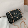 Lingge Chain Small Bag Western Patent Leather Shoulder Messenger Bag
