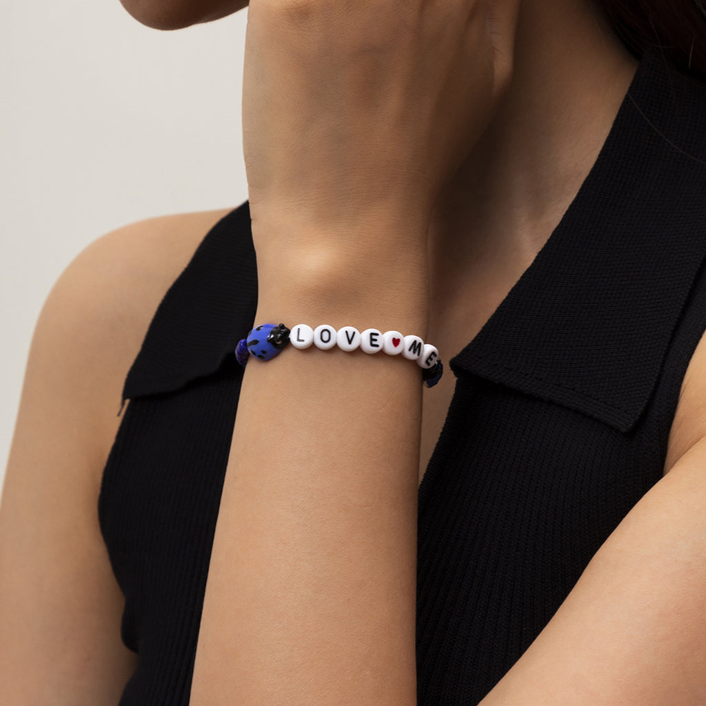 Letter Color Rice Bead Bracelet Women