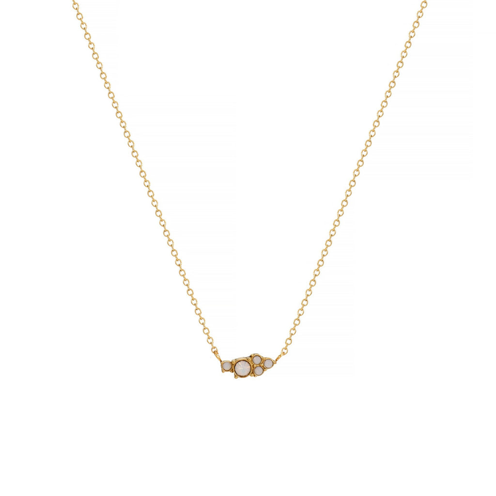Twelve Birthstone Necklace Women's Simple Color Gem Necklace