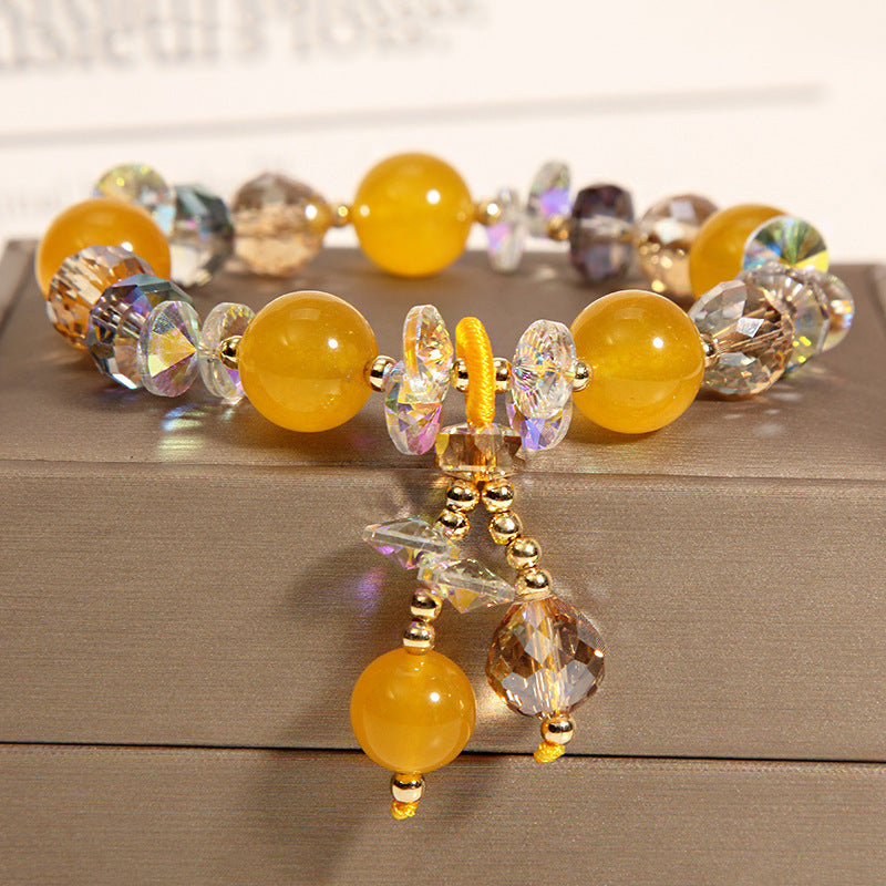 Original Handmade Aquamarine Crystal Bracelet For Women