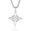 Witch Irish Knot Stainless Steel Necklace Witchcraft Celtic Knot Pendant Necklaces