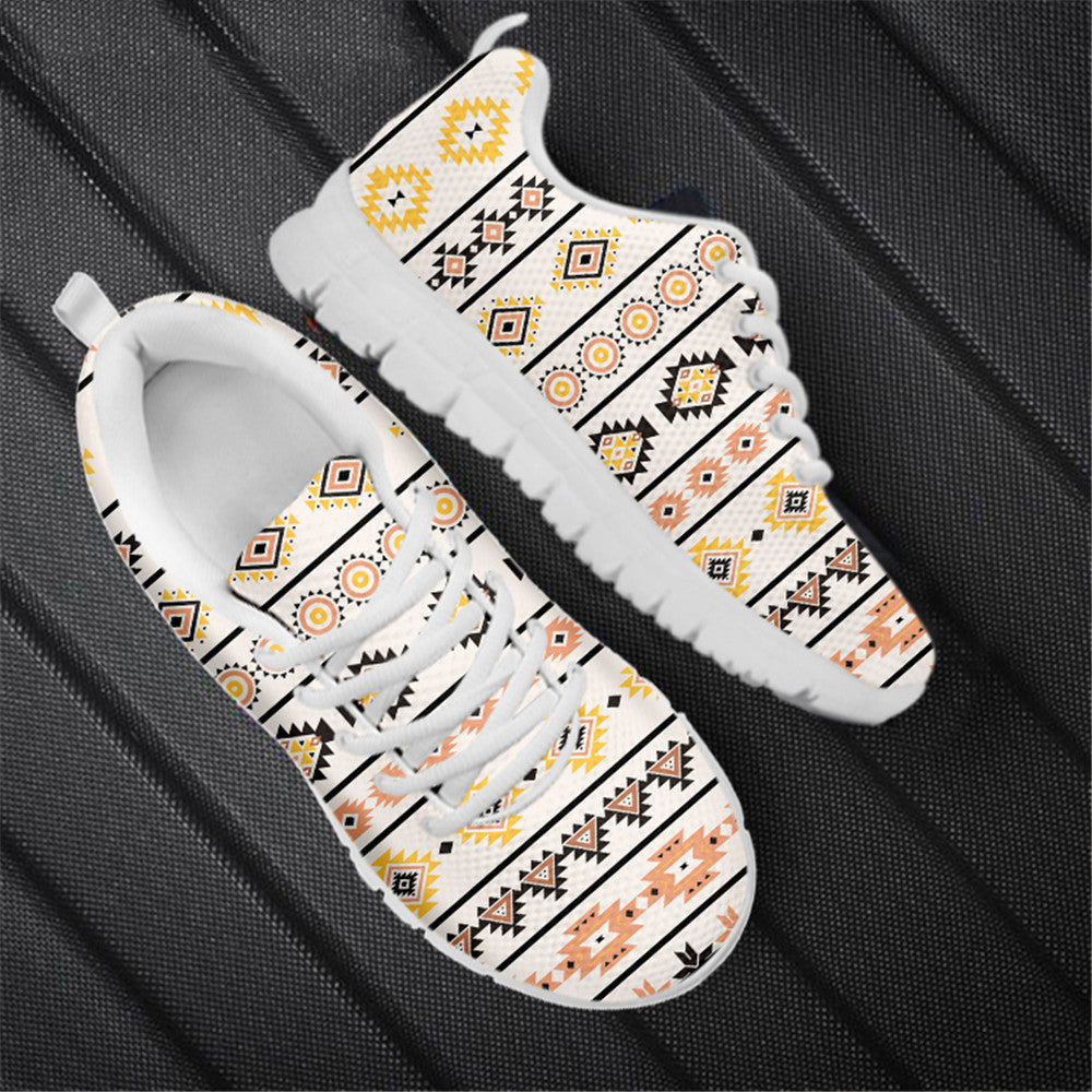 Printed Sports And Leisure Mesh Running Shoes For Men And Women