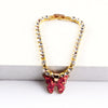 Color Sequin Butterfly Bracelet Metal Flash Diamond Thick Chain Bracelet