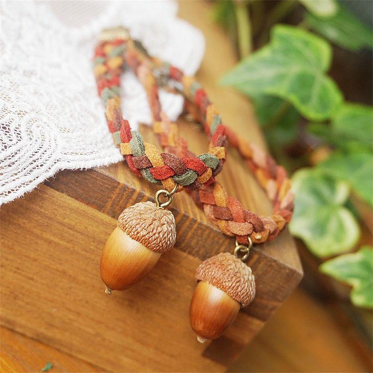 Little Oak Color Leather Rope Bracelet Female