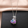 Rose Studded Diamond Pendant Necklace