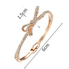 Women's Bracelets, Diamonds, Bows, Rose Gold Alloy Bracelets