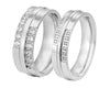 Titanium Steel Couple Ring Wedding Diamond Ring Single Tail Ring