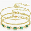 Women's Brass Plated Stacked Three-layer Color Bracelet
