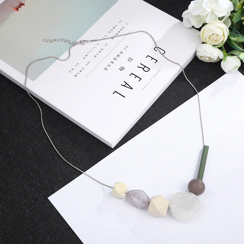 Fashion Party Necklace Women's Simple Resin Necklace