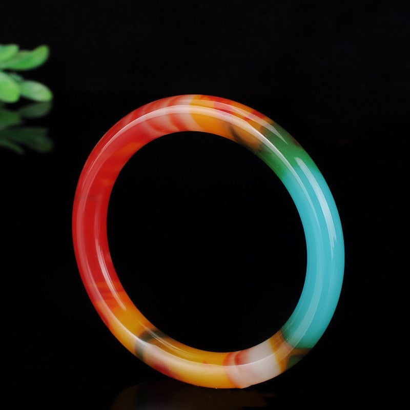 Women's Fashion Simple Seven Color Jade Bracelet