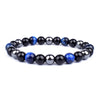 Tricolor Gem Bead Bracelets Tiger Eye Iron Ore Bracelet