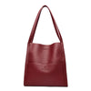 Solid Color Shoulder Bag Women's Fashion Large Capacity Handbag Crossbody Shopping Bags