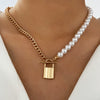 Multilayer Pearl Butterfly Necklace Multilayer Necklace Lady